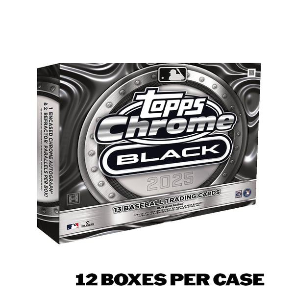 2025 Topps Chrome Black Baseball Hobby Box In Stock Availability