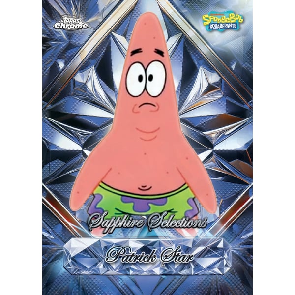 topps chrome spongebob 2025 トリプル　サイン　レア 2025 Topps Chrome SpongeBob 25th Anniversary Sapphire In Stock